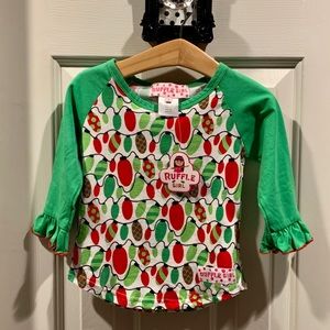 RuffleGirl..Christmas Bulbs T (BNWT) Sizes 2T & 3T